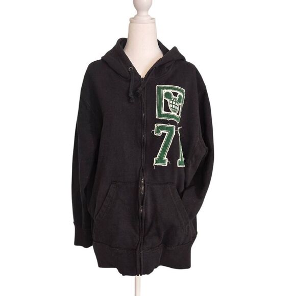 Disney Parks Women's Size XL Black Zip Up Hoodie - Picture 1 of 6